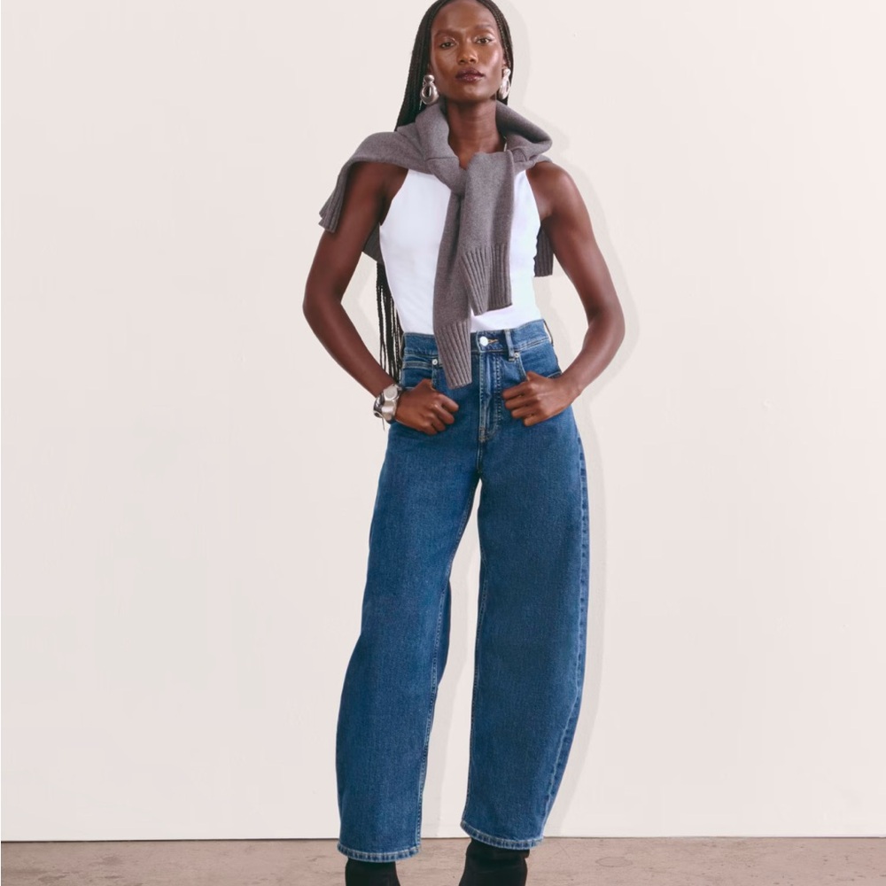 Everlane The Way High Curve Jean Size 28  mid blue wash